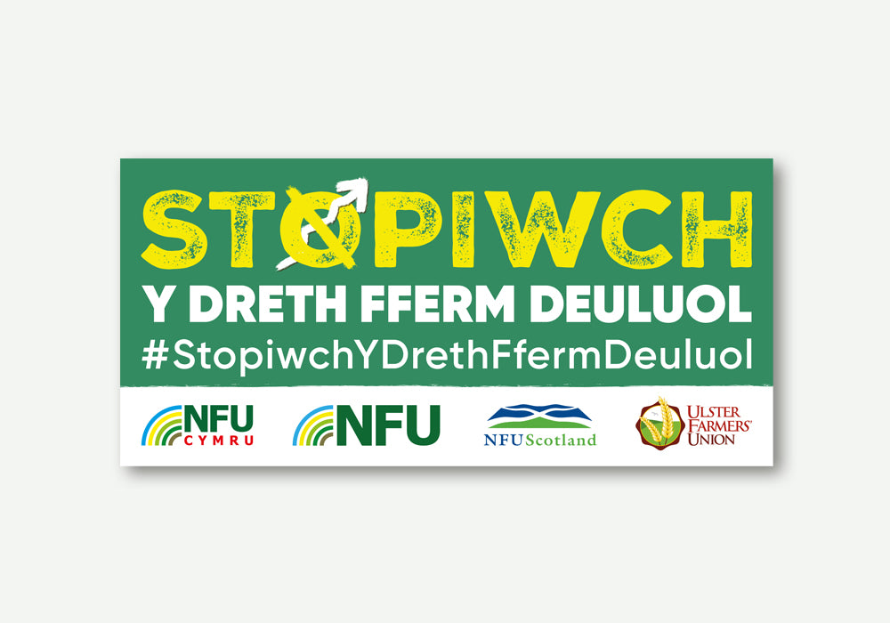 Stop the Family Farm Tax Car Sticker - Cymru